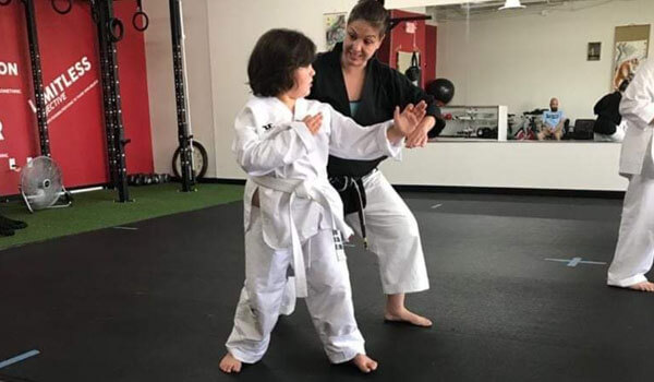 Woman Teaching Child